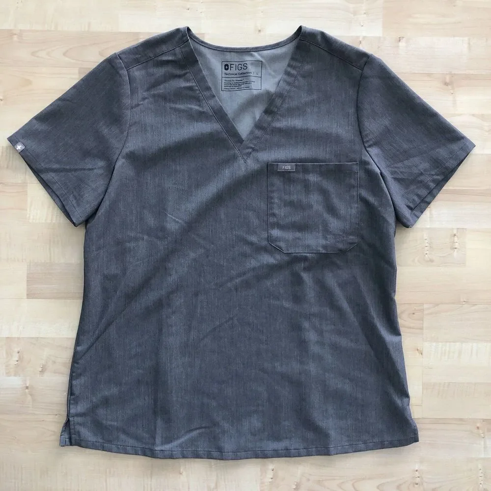 FIGS Gray Technical Collection Shirt Jogger Scrub Set Women's Large - Picture 2 of 16